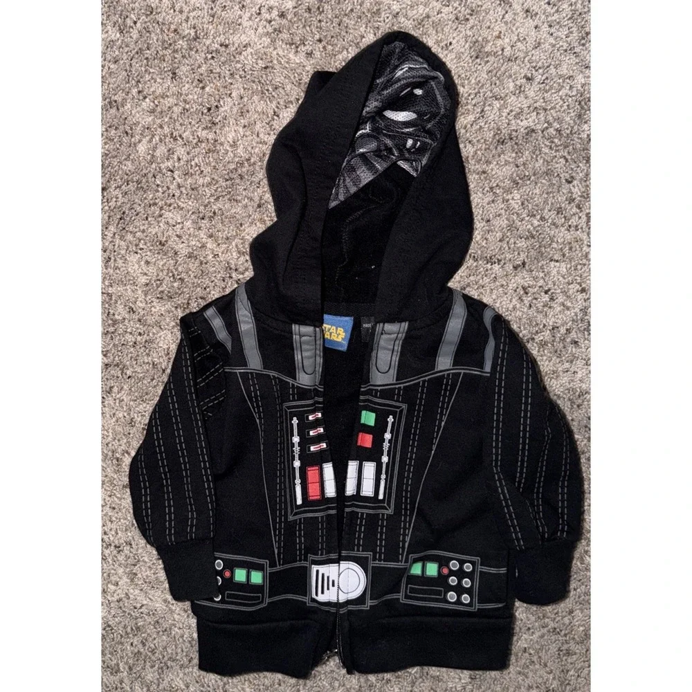 Star Wars Darth Vader Zip-Up Hoodie, Size Baby 12M, Color‎ Black